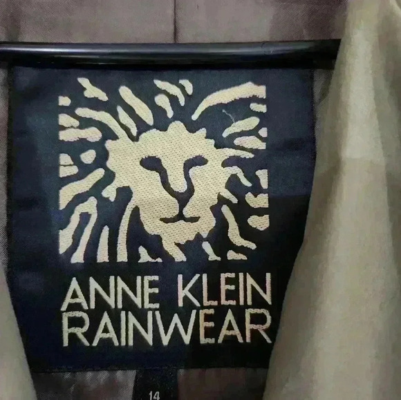 Vintage Anne Klein Rainwear Raincoat Trenchcoat tan/brown Size 14 - Picture 6 of 11